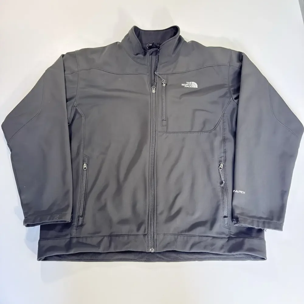 The North Face Apex Bionic Mens XXL Gray Softshell Full Zip Jacket Windproof